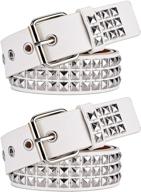 studded metal rivet bright pyramid men's accessories logo