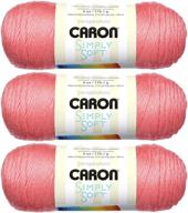 🧶 bulk buy caron simply soft collection yarn, 3-pack - strawberry h97col-15 logo