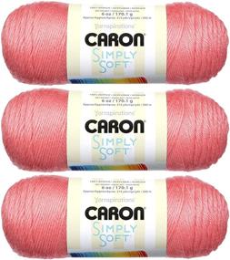 img 1 attached to 🧶 Bulk Buy Caron Simply Soft Collection Yarn, 3-Pack - Strawberry H97COL-15