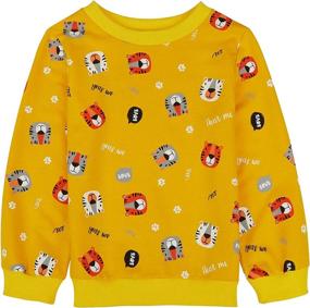 img 4 attached to 🍂 Autumn Warm Hoodies: Animal Appliques Boys and Girls Sweatshirts, Kids Long Sleeve Shirts