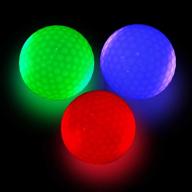 glow golf balls by mor golf: led constant shining golf balls that illuminate in the dark - multi-colored options for sports enthusiasts логотип