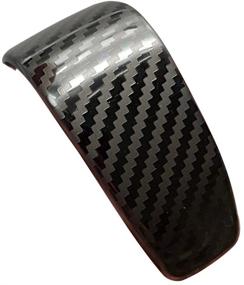 img 4 attached to Enhance Your Ford Ranger's Interior with ruihe Carbon Fiber Gear Shift Knob Decorator Cover Trim