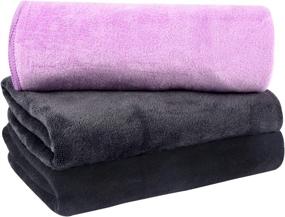 img 3 attached to 🏋️ SINLAND Microfiber Gym Towels Pack of 3 - Fitness Workout Sweat Towel, Super Soft and Absorbent, 16" X 32" Size