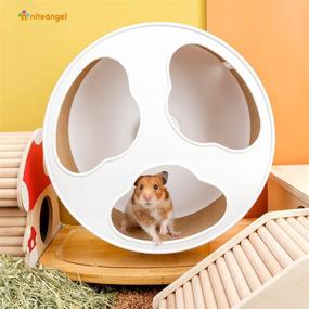 img 3 attached to 🐹 Quiet Hamster Exercise Wheel: Niteangel Clouds Series for Dwarf Syrian Hamsters, Gerbils, Mice, and More!