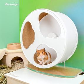 img 2 attached to 🐹 Quiet Hamster Exercise Wheel: Niteangel Clouds Series for Dwarf Syrian Hamsters, Gerbils, Mice, and More!