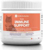 🐱 enhance your cat's immune system with dr. bill’s feline immune support: a premium pet supplement with colostrum, beta glucan, lactoferrin, zinc, coenzyme q-10, and bifidobacterium logo