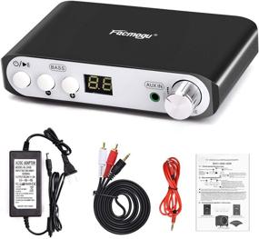 img 4 attached to 🔊 Q100 Bluetooth Amplifier 80W+40Wx2, DSP BT 4.2 Digital Bass Amp with DC 24V 3A Power Supply, 2.1 Channel Mini Class D Stereo Audio Receiver, Wireless Home Theater Power Speaker Amp - Black