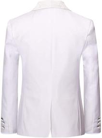 img 2 attached to 🤵 Elegant Boys' Wedding Attire: Boyland Pieces Tuxedo Jacquard Clothing Collection