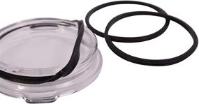 img 2 attached to 🔍 2-Pack Replacement Rubber Gasket Seal Rings - 30 oz Tumbler Vacuum Stainless Steel Cup Flex Spare O-Ring Top Lid - CocoStraw Brand (30 oz - Pack of 2)