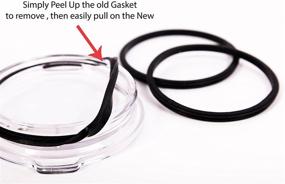 img 1 attached to 🔍 2-Pack Replacement Rubber Gasket Seal Rings - 30 oz Tumbler Vacuum Stainless Steel Cup Flex Spare O-Ring Top Lid - CocoStraw Brand (30 oz - Pack of 2)