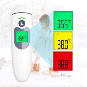 img 3 attached to 🌡️ No Touch Forehead and Ear Temperature Measurement Device: Intelligent Fever Alarm (Blue) for Baby and Adults