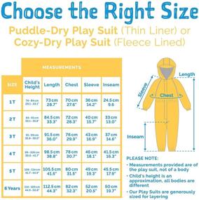 img 2 attached to 🌧️ JAN & JUL Cozy-Dry Waterproof Fleece-Lined Rain Suit: Ideal One-Piece for Baby and Toddler