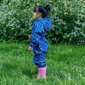 img 1 attached to 🌧️ JAN & JUL Cozy-Dry Waterproof Fleece-Lined Rain Suit: Ideal One-Piece for Baby and Toddler