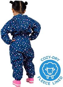 img 3 attached to 🌧️ JAN & JUL Cozy-Dry Waterproof Fleece-Lined Rain Suit: Ideal One-Piece for Baby and Toddler