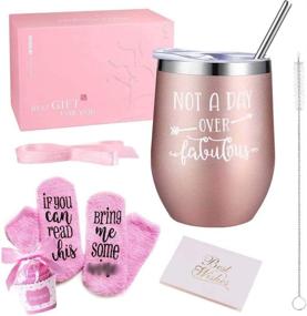 img 4 attached to Lelife 12Oz Wine Tumbler and Coffee Tumbler - Perfect Christmas and Birthday Gifts for Women: Mom, Her, Wife, Daughter, Sister