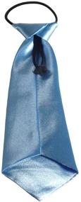 img 1 attached to 👔 Blue Polyester Neckties for Boys - Stylish Solid Color Accessories