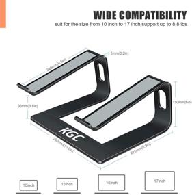 img 3 attached to Ergonomic Aluminum Laptop Stand for Desk - Portable & Detachable Laptop Riser Holder | Compatible with MacBook Pro Air, Dell, HP, Lenovo, Samsung | 10-15'' Notebook Stand