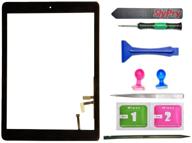 🔧 black prokit adhesive touchscreen replacement kit for apple ipad air - front touch panel, touch screen digitizer, home button and flex cable, adhesive tape assembly, with slypry tool kit logo