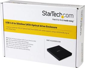 img 1 attached to StarTech.com USB 3.0 Slimline SATA ODD Enclosure for Blu-ray & DVD ROM - Portable Aluminum Drive Enclosure (SLSODDU33B)