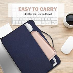 img 1 attached to 🌸 Rosegold EVA Carrying Case for MacBook Air/Pro Power Adapter, MagSafe, MagSafe2, iPhone 12/12 Pro MagSafe Charger, USB C Hub, Type C Hub, USB Multiport Adapter, Portable Pouch with 2 Cable Ties