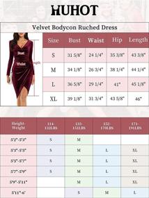 img 2 attached to 🍷 HUHOT Burgundy Homecoming Cocktail Bridesmaid Women's Attire