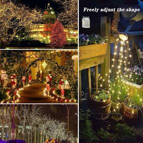 img 2 attached to 🌞 All-New Super Bright Solar String Lights: 4-Pack, 160FT, 400 LED (Upgraded Beads) - Waterproof & 8 Modes - Ideal for Outdoor Garden and Patio Decorations (Warm White)