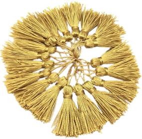 img 1 attached to OZXCHIXU Tassels Decorative Cushion Golden