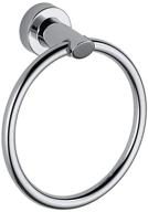 🚰 delta faucet 77146 compel towel ring - sleek chrome design, 3.50 x 6.50 x 3.50 inches logo