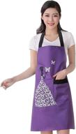 🦋 waterproof anti-oil stain adult pvc butterfly pinafore for cooking - kitchen apron логотип