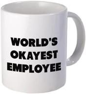 funny mug okayest employee inspirational logo