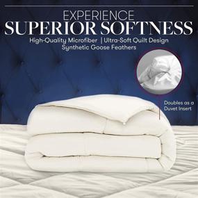 img 2 attached to 🛏️ Beckham Hotel Collection 1300 Series - Hypoallergenic Goose Down Alternative Comforter - All Season - King/Cal King Size - Sky Blue