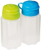 🧂 sistema to go collection salt and pepper shakers: assorted colors, set of 2 - convenient and stylish seasoning containers logo