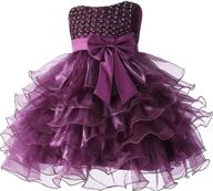 👶 adorable baby girl ruffle lace pageant party wedding flower girl dress… logo