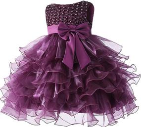 img 4 attached to 👶 Adorable Baby Girl Ruffle Lace Pageant Party Wedding Flower Girl Dress…