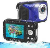 📸 underwater digital camera for kids: 16 ft hd 1080p waterproof camera with 2.8" lcd, 8x digital zoom, and rechargeable battery - perfect for snorkeling, swimming, and travel logo