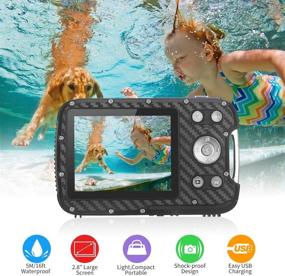 img 2 attached to 📸 Underwater Digital Camera for Kids: 16 FT HD 1080P Waterproof Camera with 2.8" LCD, 8X Digital Zoom, and Rechargeable Battery - Perfect for Snorkeling, Swimming, and Travel