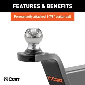 img 1 attached to 🚙 CURT 45152 Сцепное устройство Fusion с креплением для прицепа | 1-7/8" Шар и болт, 2" Приемник | 5,000 фунтов, 2" Подъем