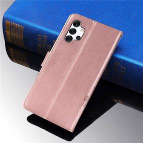 img 2 attached to 📱 Supdigital Galaxy A32 5G Wallet Case [Not for A32 4G], [Flower Embossed] Premium PU Leather Flip Protective Case Cover with Card Holder and Stand for Samsung Galaxy A32 5G 2021 Release (Rose Gold): Stylish & Functional Phone Protection