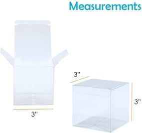 img 3 attached to 🎁 Houseables 3x3x3 Inch Favor Boxes: Transparent or Brown, 50 Pack - Small, Square, Storage Bins for Wedding, Party, Birthday Presents, Candy, Jewelry