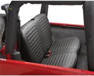 black diamond rear bench seat covers - bestop for jeep wrangler 2003-2006 logo