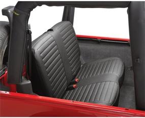 img 1 attached to Black Diamond Rear Bench Seat Covers - Bestop for Jeep Wrangler 2003-2006