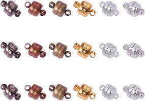 img 4 attached to 🧲 Pandahall 11X7mm Assorted Magnetic Clasps for Beading and Jewelry Making