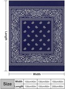 img 3 attached to Bandana Paisley Flannel Blanket Lightweight Bedding