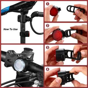 img 2 attached to Rechargeable Waterproof Headlight Taillight Flashing Sports & Fitness