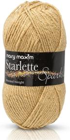 img 4 attached to 🧶 Topaz Sparkle Yarn by Mary Maxim Starlette: Medium Worsted Weight Yarn for Knitting & Crocheting, 98% Acrylic & 2% Polyester, 4 Ply - 196 Yards