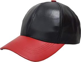 img 4 attached to 🧢 USA-Made Adjustable Baseball Cap - Emstate Genuine Cowhide Leather