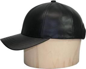 img 1 attached to 🧢 USA-Made Adjustable Baseball Cap - Emstate Genuine Cowhide Leather