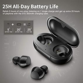 img 3 attached to 🎧 Hestom S10 Bluetooth 5.0 True Wireless Earbuds: Waterproof, 30H Playtime, Hi-Fi Stereo, Type C Charging