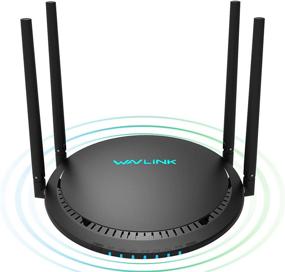 img 4 attached to WAVLINK High Power WiFi Router - Dual Band Smart Wireless Internet Gigabit Router with Patented Touchlink, Wi-Fi Speed up to 1200 Mbps, 4x5dBi Omni Directional Antennas, MU-MIMO for Home - Black