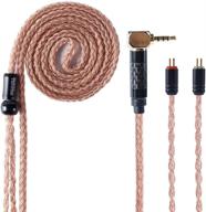 🎧 hifihear 16 core 6n single crystal copper earphone cable for kz as10 zs7 cca c16 c10 zs6 as06 zst zs10 lz trn v80 (2 pin 2.5mm), l-shaped plugs, detachable replacement cable logo